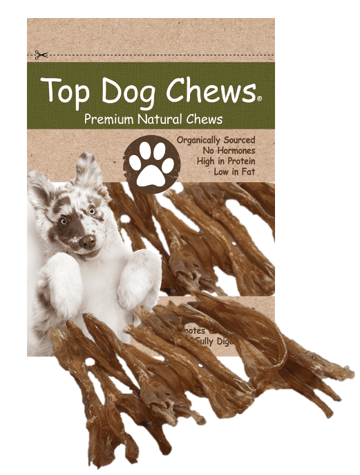 Beef Tendon Dog Treat - Straight Wishbone 7"-10"