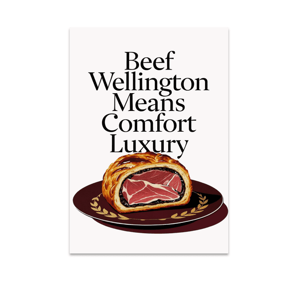 Beef Wellington Means Comfort Luxury - Culinary Art Enthusiast - 13x19 Poster Print