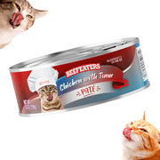 Beefeaters Chicken with Tuna Pate Cat Treats 5.5oz (24-Pack) – Premium Wet Food with Essential Vitamins & Taurine, No Artificial Additives, Supports Immune System & Vision