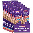 thumbnail image 1 of Beefeaters Cat Treat Variety Pack, 12 Squeeze Tube Puree Packs – Grain-Free, Lickable, with Taurine, No Sugar, Ideal for Hand-Feeding & Toppers, 1 of 9