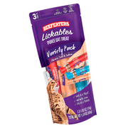 Beefeaters Cat Treats Variety Pack Lickable Puree 1.59oz (12-Pack) – Salmon, Tuna & Chicken, Grain-Free, Taurine-Enriched, Ideal for Training & Interactive Feeding