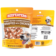 Beefeaters Peanut Butter Dog Biscuits 40 oz - Oven-Baked, High-Protein, Low-Fat Treats for Small, Medium & Large Dogs   Ideal for Training, Dental Benefits - No artificial flavors