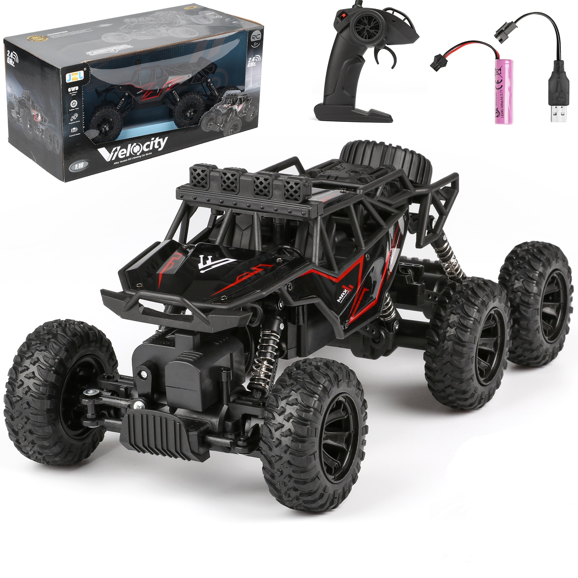 Monster Jam, Official Megalodon Remote Control Monster Truck, 1:24