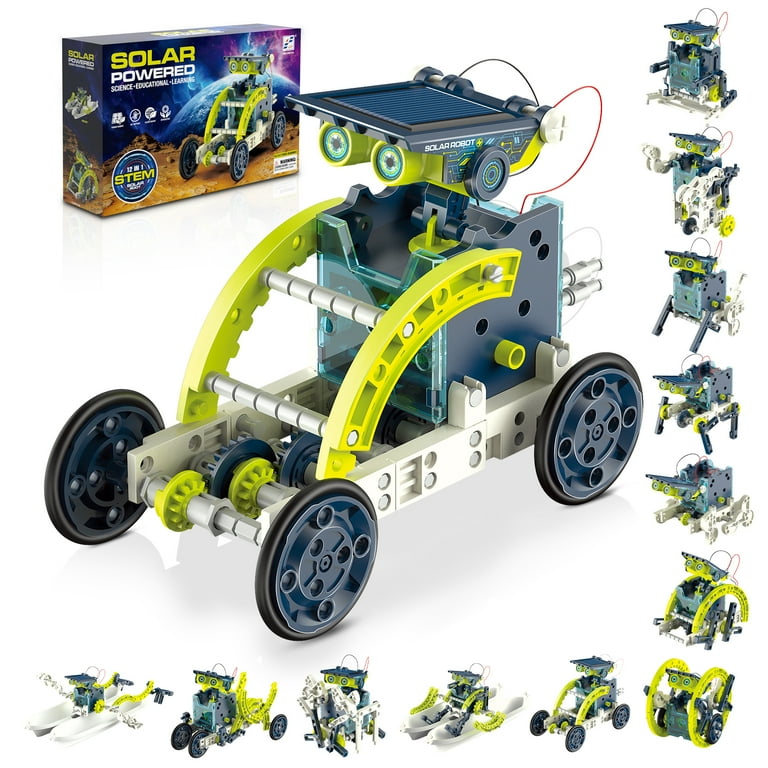 HOMOFY STEM Toys Solar Robot Kit 12-in-1 Educational Science Kits  Toys, Learning Science Building Toys-Powered by Solar