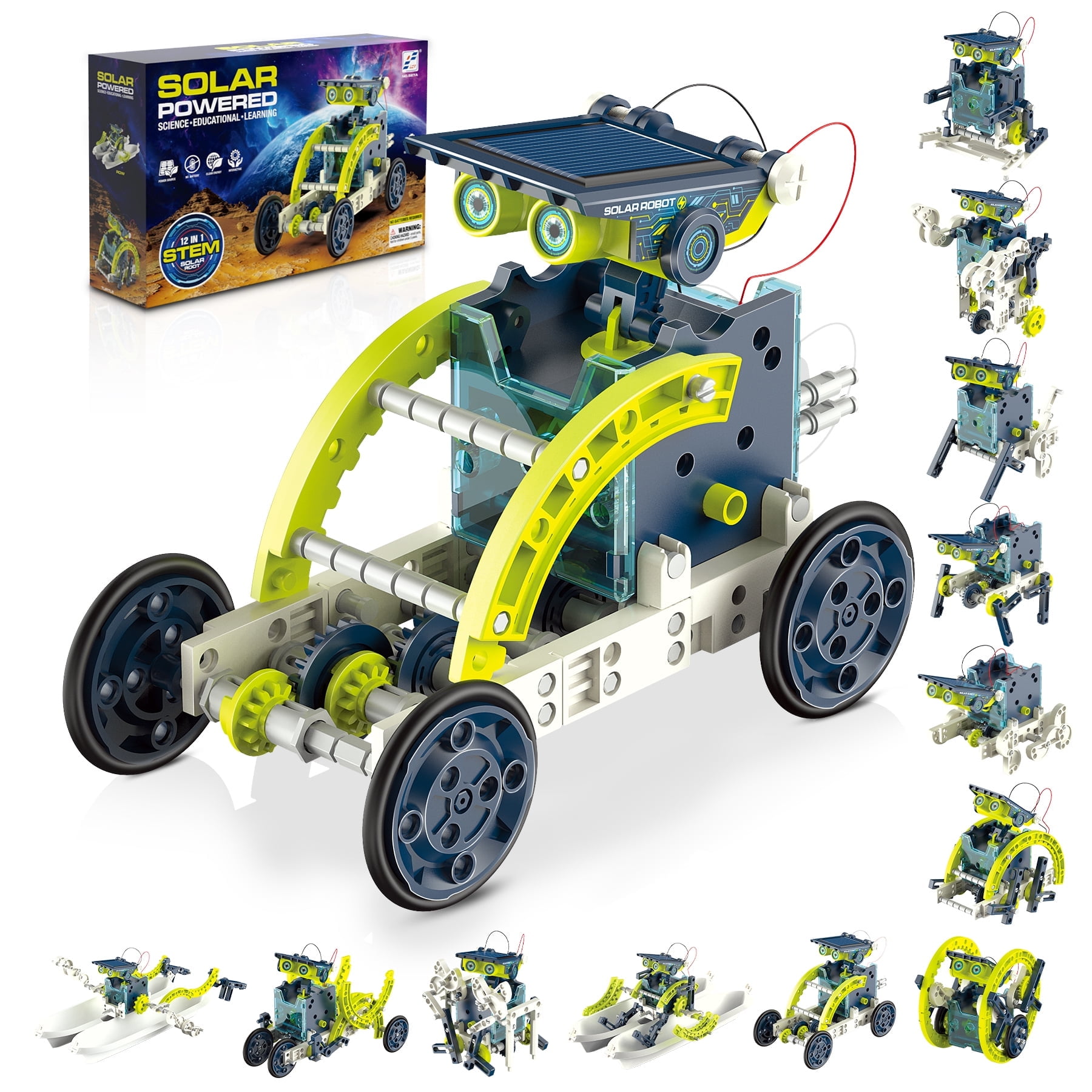Beefunni 12-in-1 STEM Solar Robot Toys,Educational Building Science Experiment Kit for Kids,Gifts for 8 -12 Year Old Boys Girls
