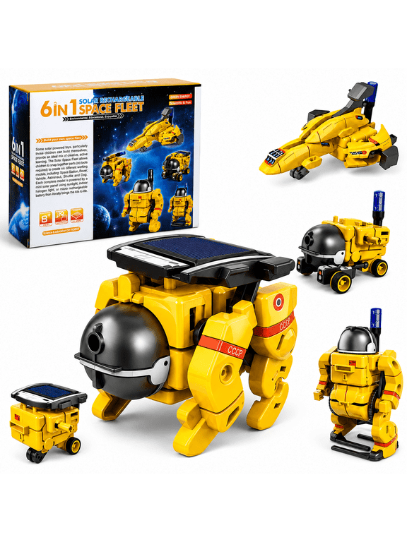 6-in-1 Solar Robot Kit for Kids Boys 8 9 10 11 12+ Years, STEM Toys Educational Science Kit for Kids Ages 8-12, Birthday Gift for Boys.
