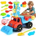 thumbnail image 1 of Beefunni Sand Toys for Toddlers Kids, Beach Toys, Truck Sandbox Toys Set, Activity Sensory Water Play Summer Outdoor Toys Gift for Kids Age 3 4 5 6+, Sand Molds Kit, 1 of 7