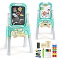 thumbnail image 1 of Beefunni Kids Double Magnetic Easel with Painting Accessories, Blue, 1 of 8