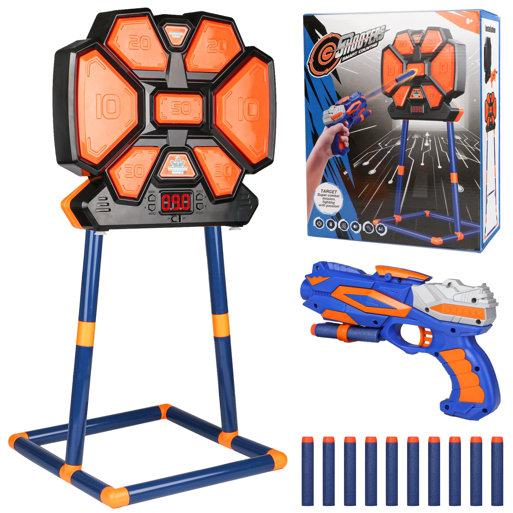 Beefunni Electronic Shooting Target for Kids, Interactive Game with Light and Sound, Ideal for Indoor and Outdoor Play, Improve Shooting Skills and Eye-Hand Coordination