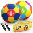 thumbnail image 1 of Beeunni 2 Pack Soft Indoor Soccer Ball, the House Soccer Ball Size 4 for Kids, Ideal Slient Dribbling, Training for Home and Yards, 1 of 7