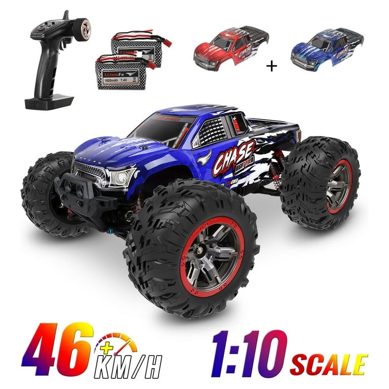 Beefunni Large Remote Control Car 1:10 Scale RC Cars High Speed 46+KM/H 4WD  Waterproof Off-Road RC Trucks Gifts for Adults and Boys