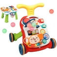 Beefunni 2in1 Baby Walker & Learning Table with Musical Piano, Push & Stand Features for Boys