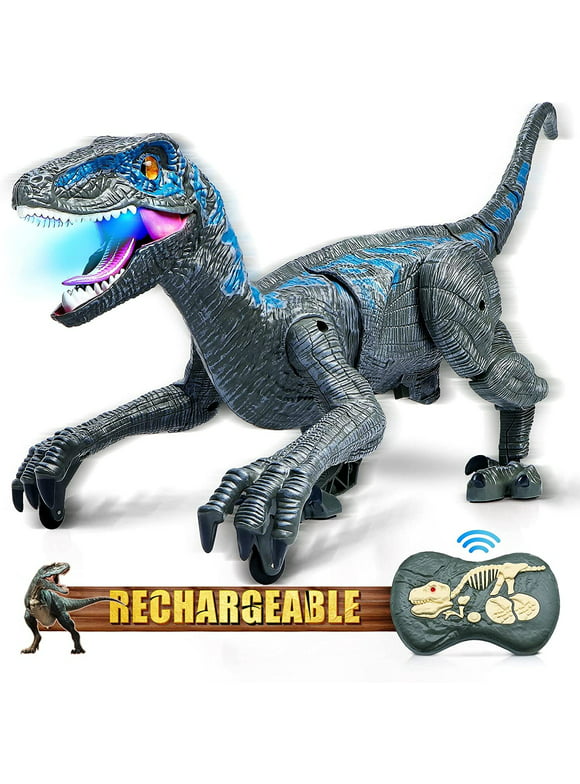 Beefunni Remote Control Dinosaur Toys for Kids,Simulation Velociraptor Dinosaur Toys for Boys Girls 3-12 Years