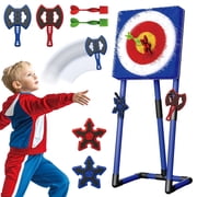Beefunni Throwing Target Game Set, Dart & Axe Throwing Game Toy Set with Bristle Dartboard, Indoor & Outdoor Game, Birthday Gift for Kids Boys Girls Age 6 7 8 9 10+ Years Old