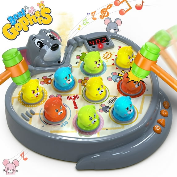 Beefunni Toys for Todders 2 3 4 5 6, Hammer and Pounding Toys with Sound and Light, Interactive Educational Early Learning Toddlers Toys, Birthday Gifts for Boys Girls