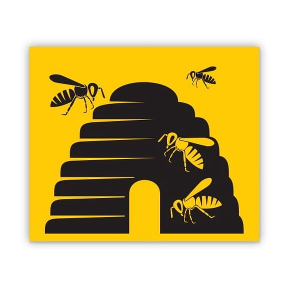 Beehive - 5" Vinyl Sticker - For Car Laptop I-Pad - Waterproof Decal