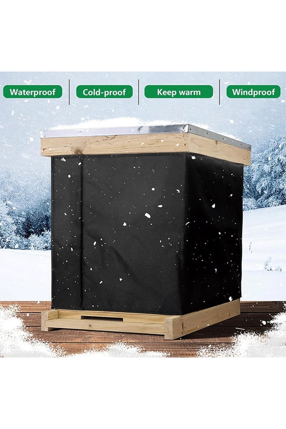 Beehive Box Wrap for Winter - 600D Oxford Beehive Protective Cover with Thermal Insulation, Cozy Windproof Cold Proof A