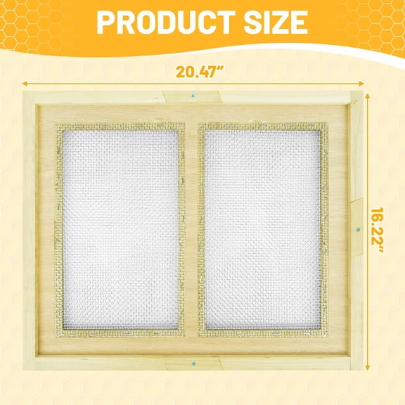 Beehive Double Screen Board, Snelgrove Board for 10 Frame Langstroth Bee Hive, Swarm-Stopping Split to Create a New Hive or to Prevent Swarming in The Spring, or Queen Rearing$$Animal Other