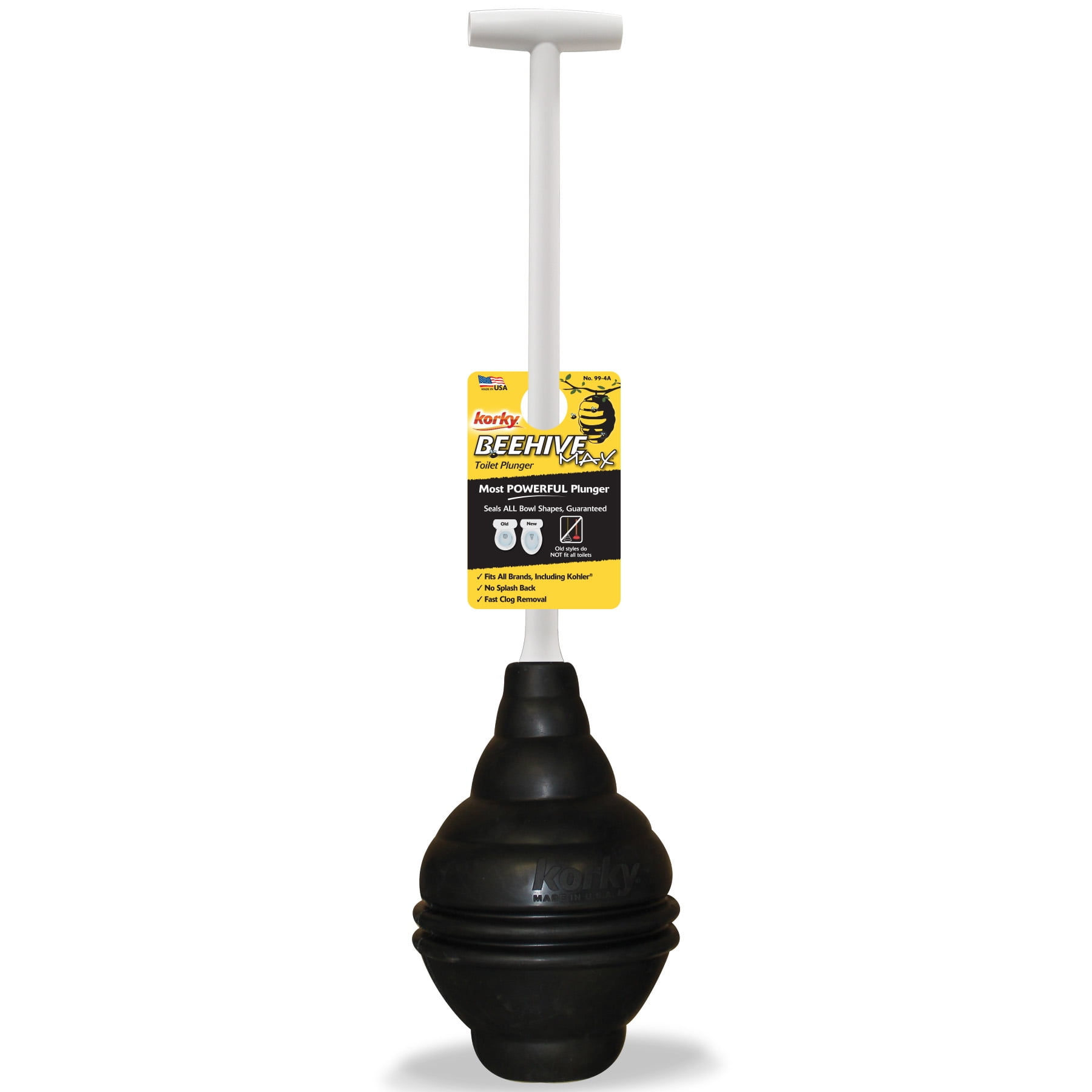 Beehive Black Rubber Heavy Duty Toilet Plunger