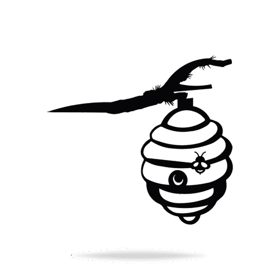 Beehive Tree Metal Art