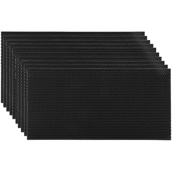Beehive Waxed Coated Foundation Sheet, Beehive Foundation Sheets Waxed Foundation Sheet Plastic Portable Honeycomb Sheet Nest Foundation Sheet fit Deep Frame, Black, 10 Sheets