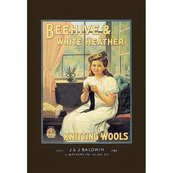 Beehive and White Heather Knitting Wools Fine art canvas print (20" x 30")