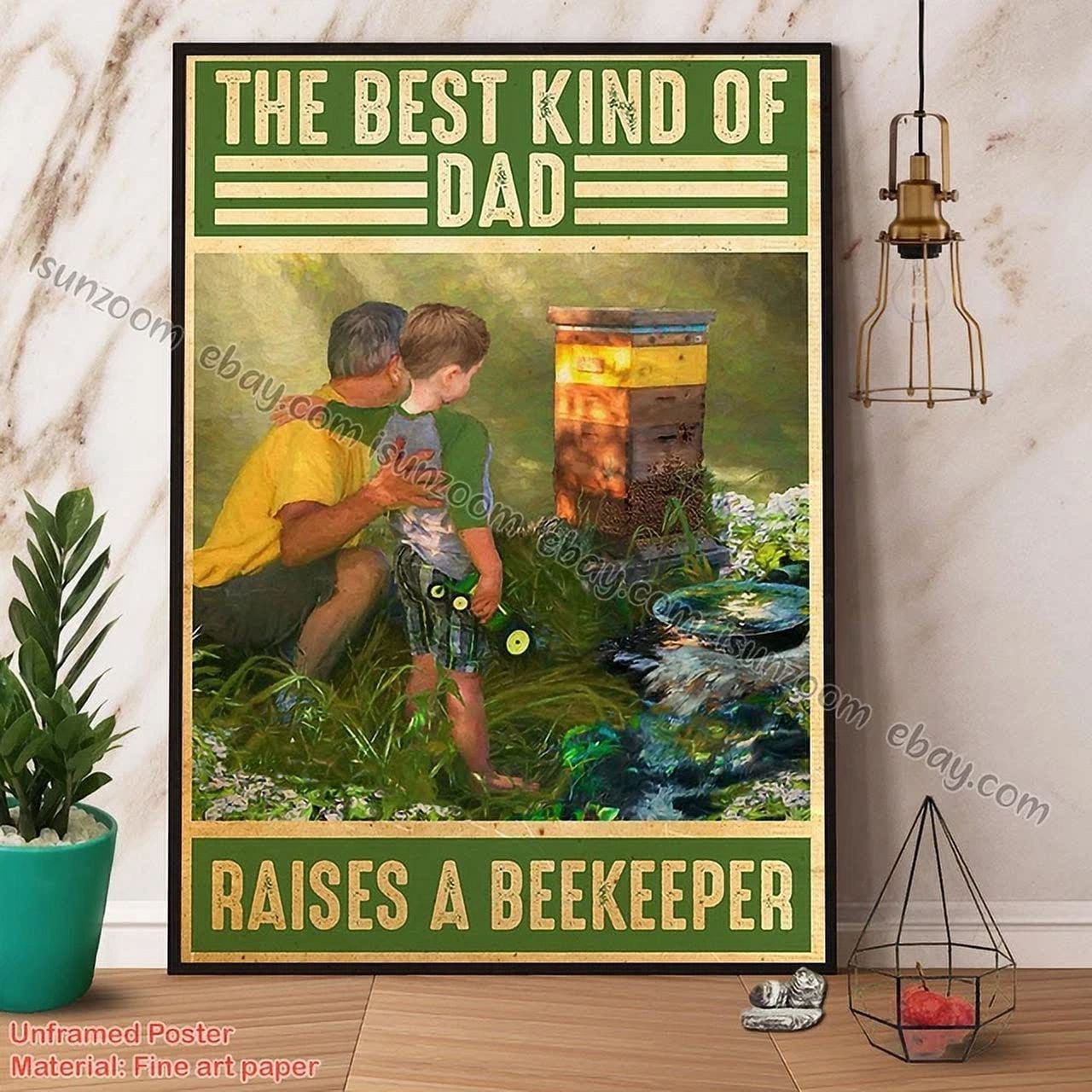 Beekeeper Best Kind Of Dad Raises A Beekeeper Family Paper Poster ...