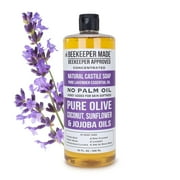Beekeeper Made Natural Castile Soap, 32 fl oz, No Palm Oil, (Lavender)