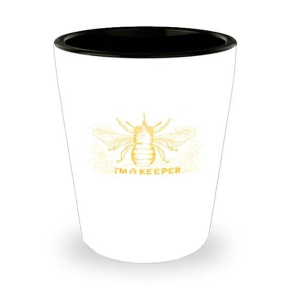 Beekeeper Shot Glass, I'M A Bee Keeper, Funny Bees Gift, Mini Glassware, 1.5oz Cup