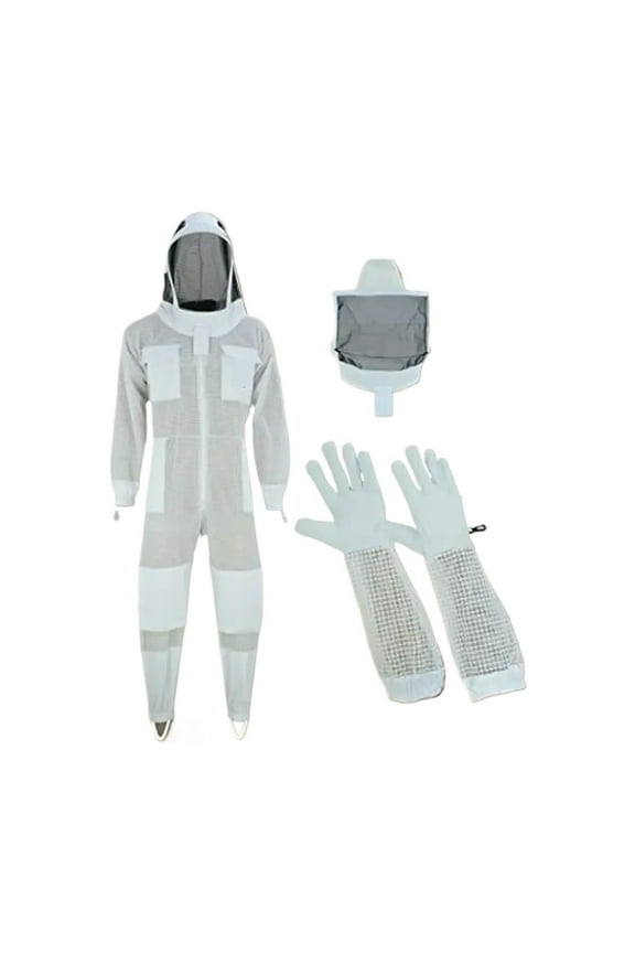 Beekeeper Suit 3 Layer Sting Proof Ultra Breeze Men's Bee Protection Premium Design Detachable Veils Hornet Proof Weather ,Practical Tools