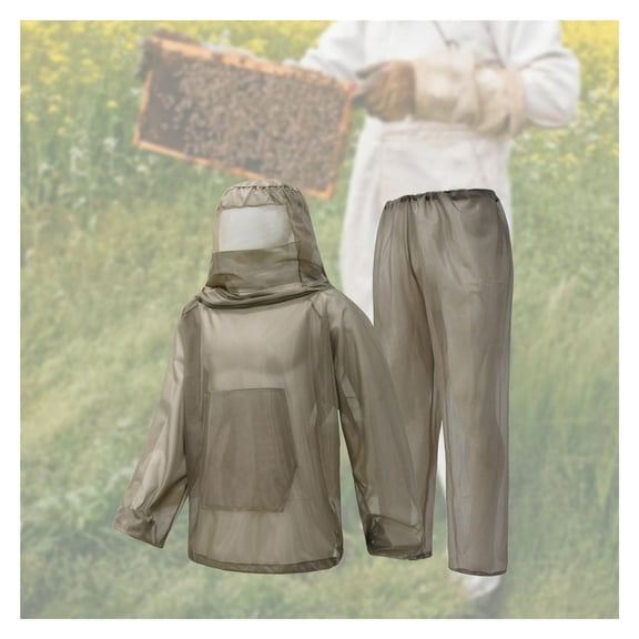 Beekeeper Suit Zip Ventilated Hood Full Body for Camping Gardening Fishing ,Comfortable and Sturdy