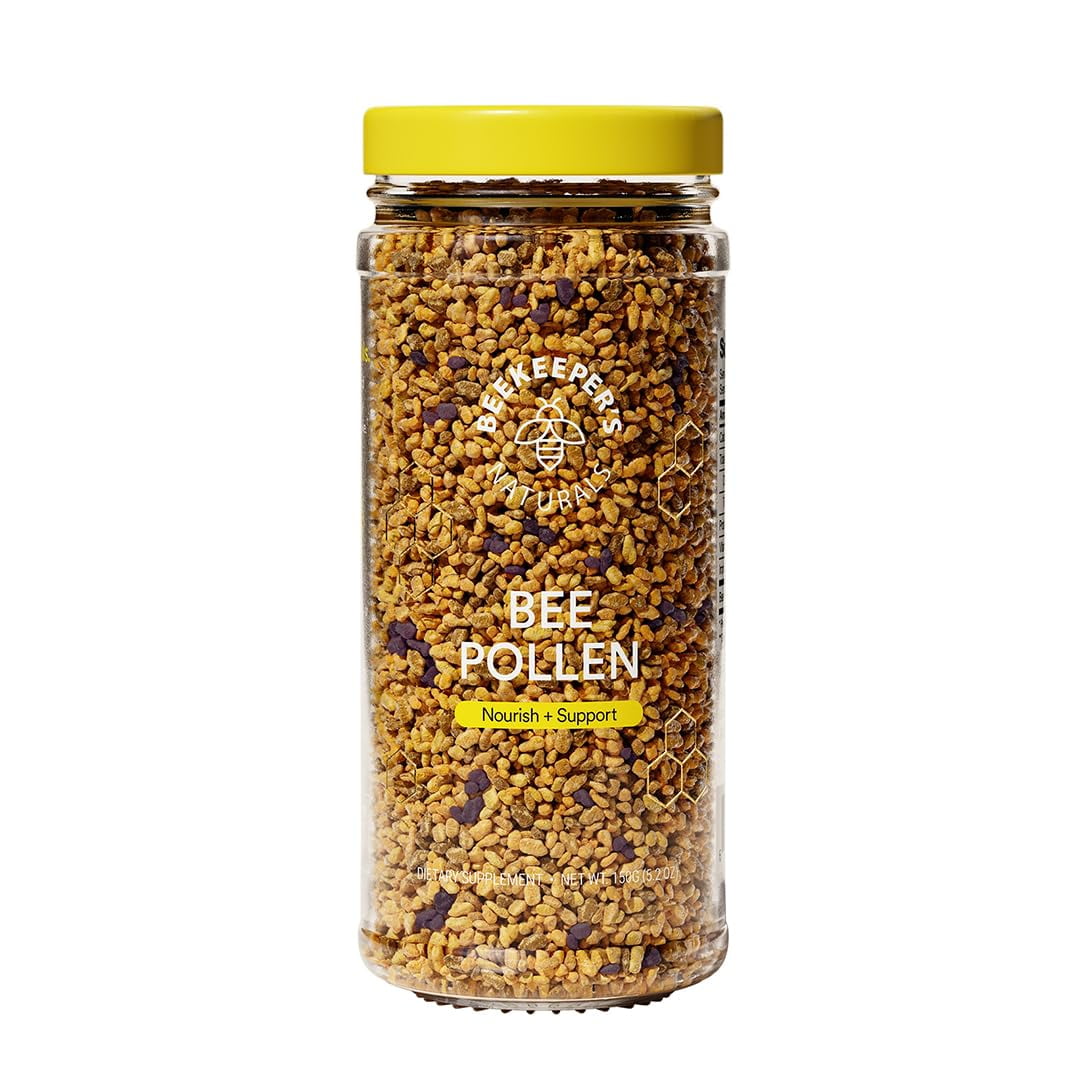 Beekeeper's Naturals 100 Raw Bee Pollen Granules, Natural Preserved