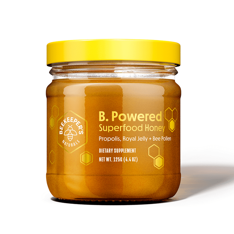 Beekeeper's Naturals B. Powered Superfood with Honey Propolis, Royal Jelly,  & Bee Pollen, 4.4 oz 