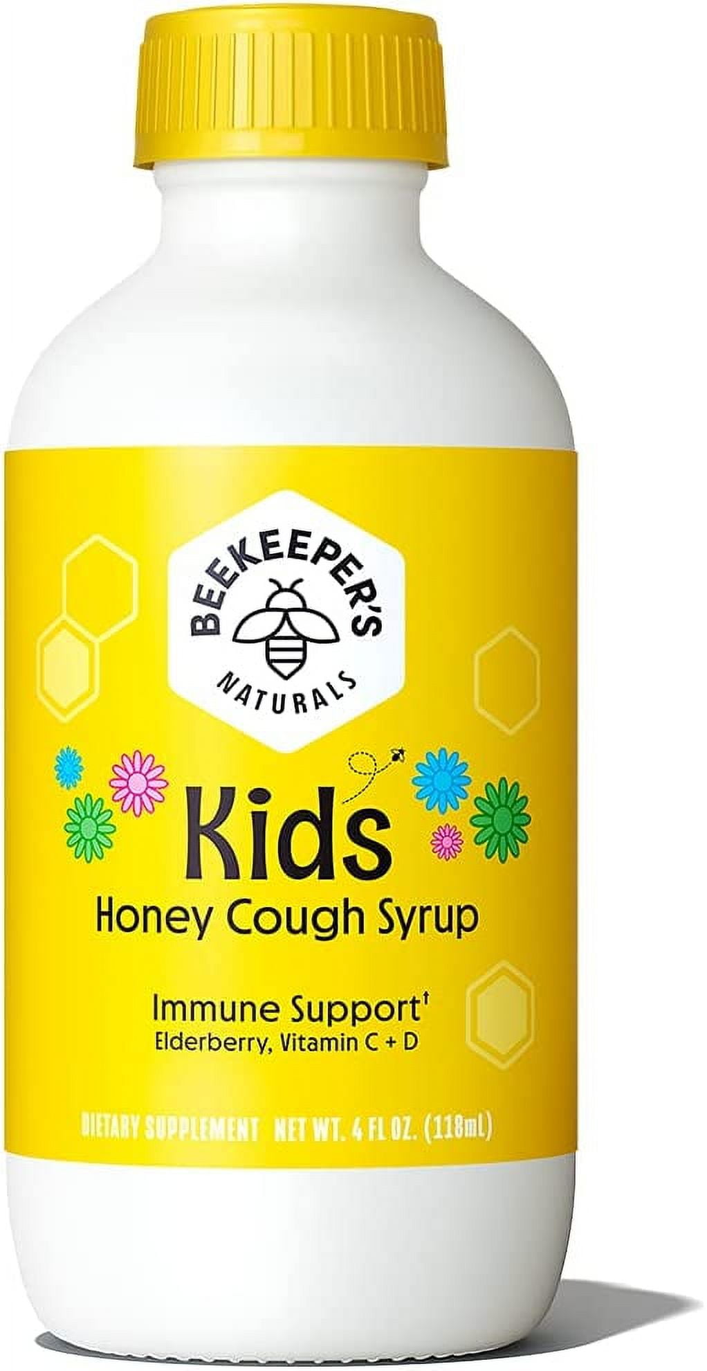 Beekeepers Naturals Kids Daytime Honey Cough Syrup, Raw Honey, 4Oz