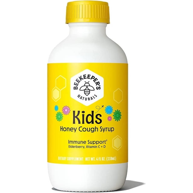 Beekeeper's Naturals Kids Daytime Honey Cough Syrup, 4 oz