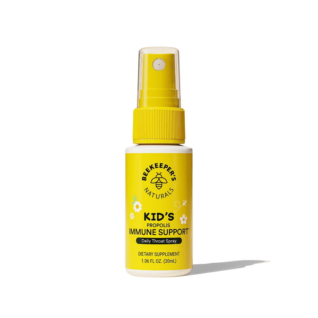 Kids Propolis Throat Spray - Natural Immune Support & Sore Throat Relief - by BEEKEEPER'S NATURALS - Has Antioxidants & Gluten-Free, 1.06 fl oz