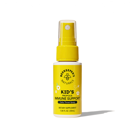 Beekeeper's Naturals Kids Propolis Throat Spray Immune Support & Sore Throat Relief, 1.06 fl oz