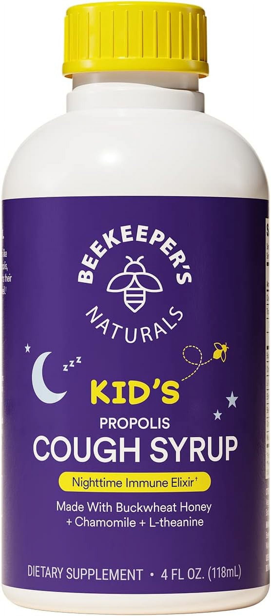 Beekeeper's Naturals Kids Nighttime Honey Cough Syrup, 4 oz