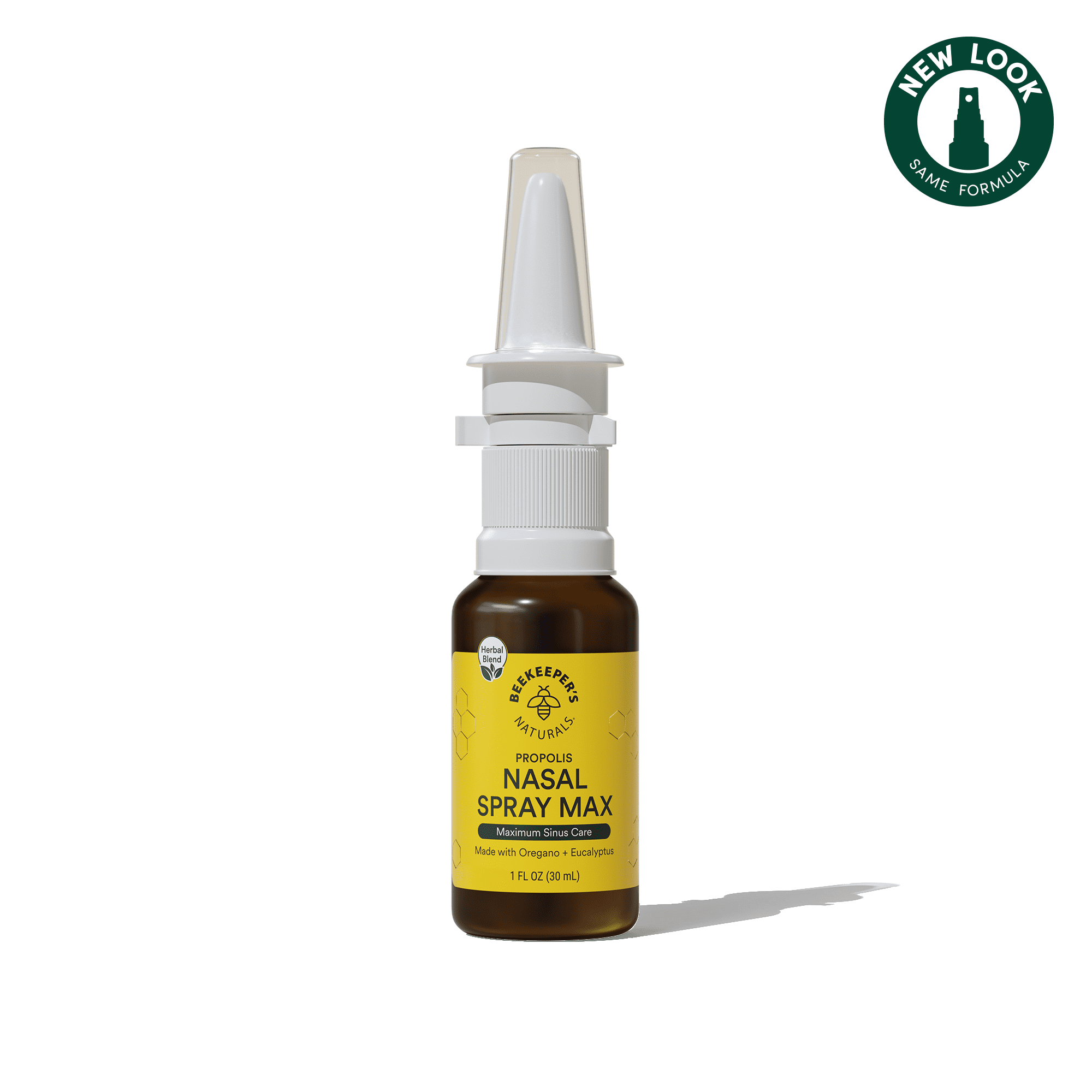 Beekeeper's Naturals Propolis Nasal Rinse Spray Max, Relief for Adults w/Eucalyptus, Oregano & Saline, Clears Nasal Congestion, Moisturizes Sinus Canal, & Decongest Sinus Cavities, 1 fl oz