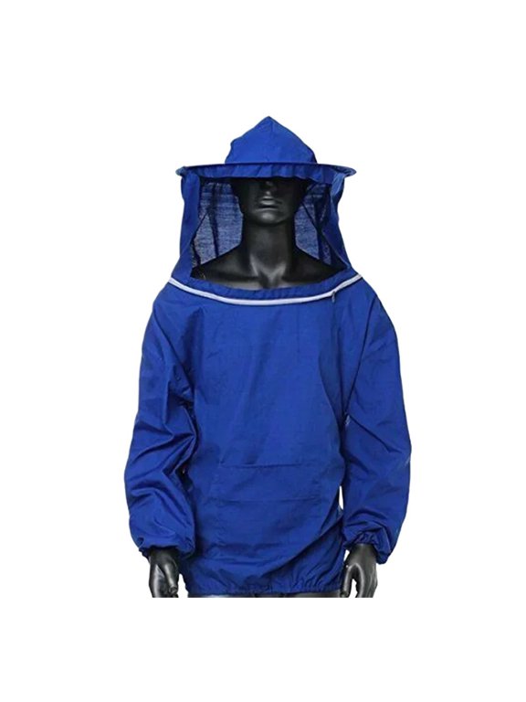 Beekeeping Anti Bee Suit 3 Layer Mesh Breathable Ventilated Protective Clothing Bee Jacket With Removable Safty Veil Hat Suits ,Easy to Wear