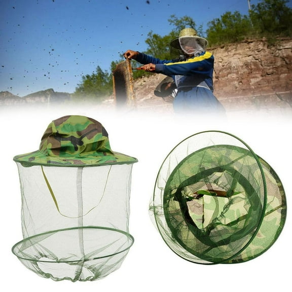 Beekeeping Cowboy Hat Mosquito Bee Insect Net Veil Protective Hat