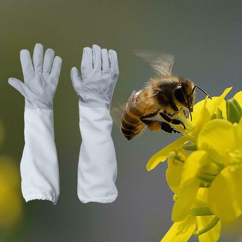 Beekeeping Gloves Goatskin Bee Keeping with Vented Beekeeper Long