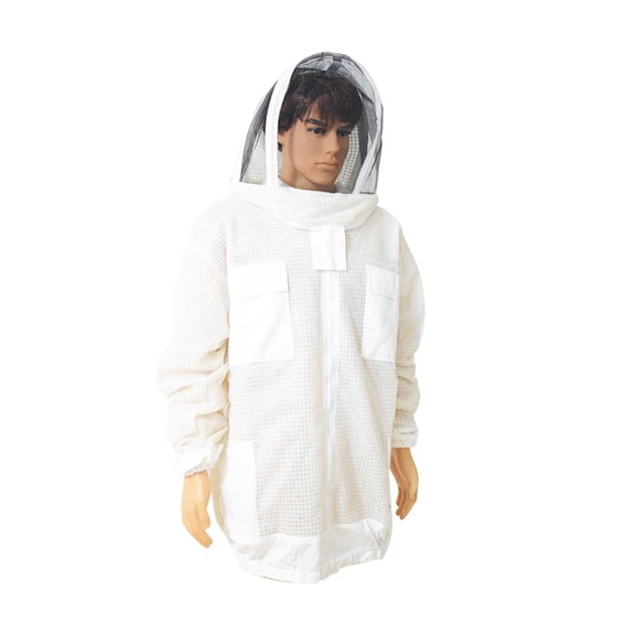 Beekeeping Jacket Anti-Bee Suit Air-Through Protective Clothing Honeybee Suit with Removable Hat ,Comfortable and Sturdy