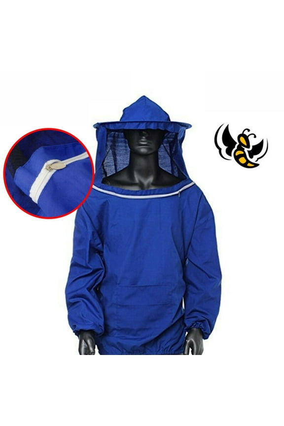 Beekeeping Jacket Smock Beekeeper Suit Veil Hat Full Body Protective Cover Hood