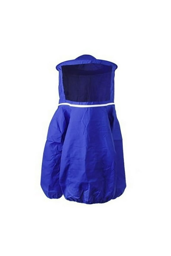 Beekeeping Protective Suit, Full-Body Mesh Anti-Bee Jacket With Fencing Hat, Breathable Cotton Fabric, Elastic Wrist/Ankle Cuffs, Universal Size Fits 160-185cm, Detachable Hood Design (Blue)