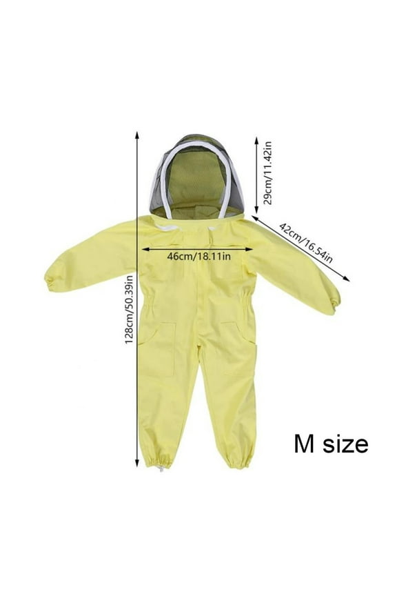 Beekeeping Protective Suit Jumpsuit Beekeeper Jacket Clothing For Kids Adult Full Body Anti Bee Suit Beekeeping Clothes Cotton ,Lightweight & Ventilated