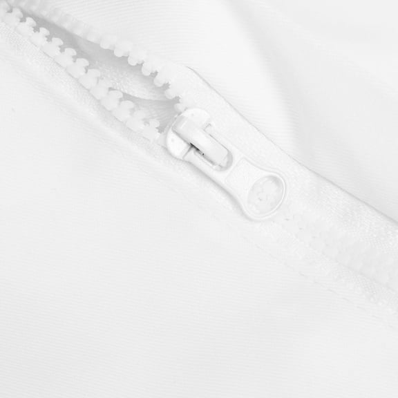 Beekeeping Protective Veil Jacket With Double Zippers, Breathable Polyester Cotton, White