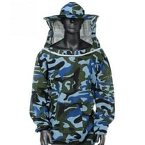 Beekeeping Suit Apiarist Beekeeping Jacket and Ventilated Fencing Veil Hood Professional Beekeeper Suit Outfit Total Protection for Backyard Professional and Beginner Beekeepers(Camouflage)