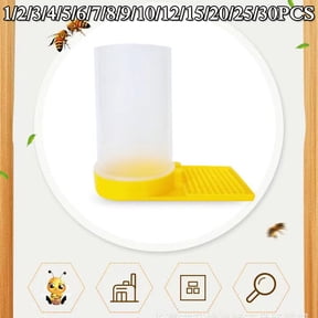 Beekeeping Tool Plastic Transparent Yellow Bee Waterer Water Feeder Dispenser for Bee Drinking