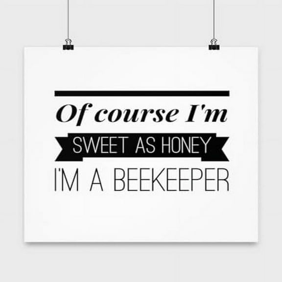Beekeeping Art Print - Bee Lovers Wall Decor - 13x13 Poster Print - Nature